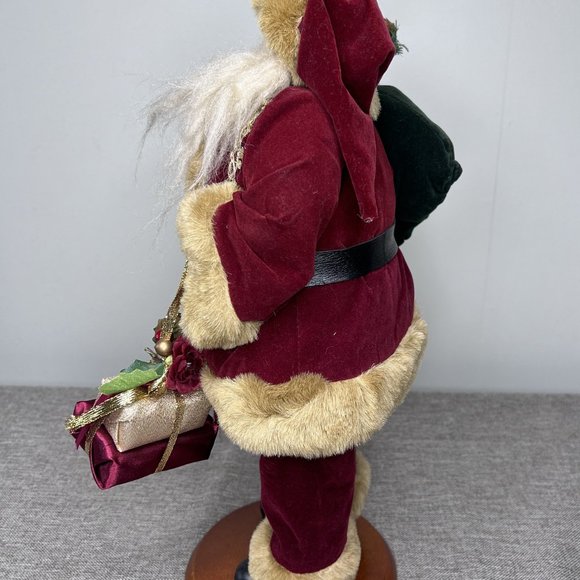 Christmas Santa Claus 15" Tall Figure Carrying Watch & Presents Decoration - Picture 9 of 14